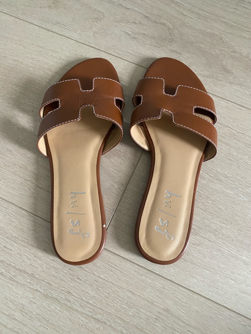 French Sole Cognac Alibi H Sandals 9 - Picture 2 of 9